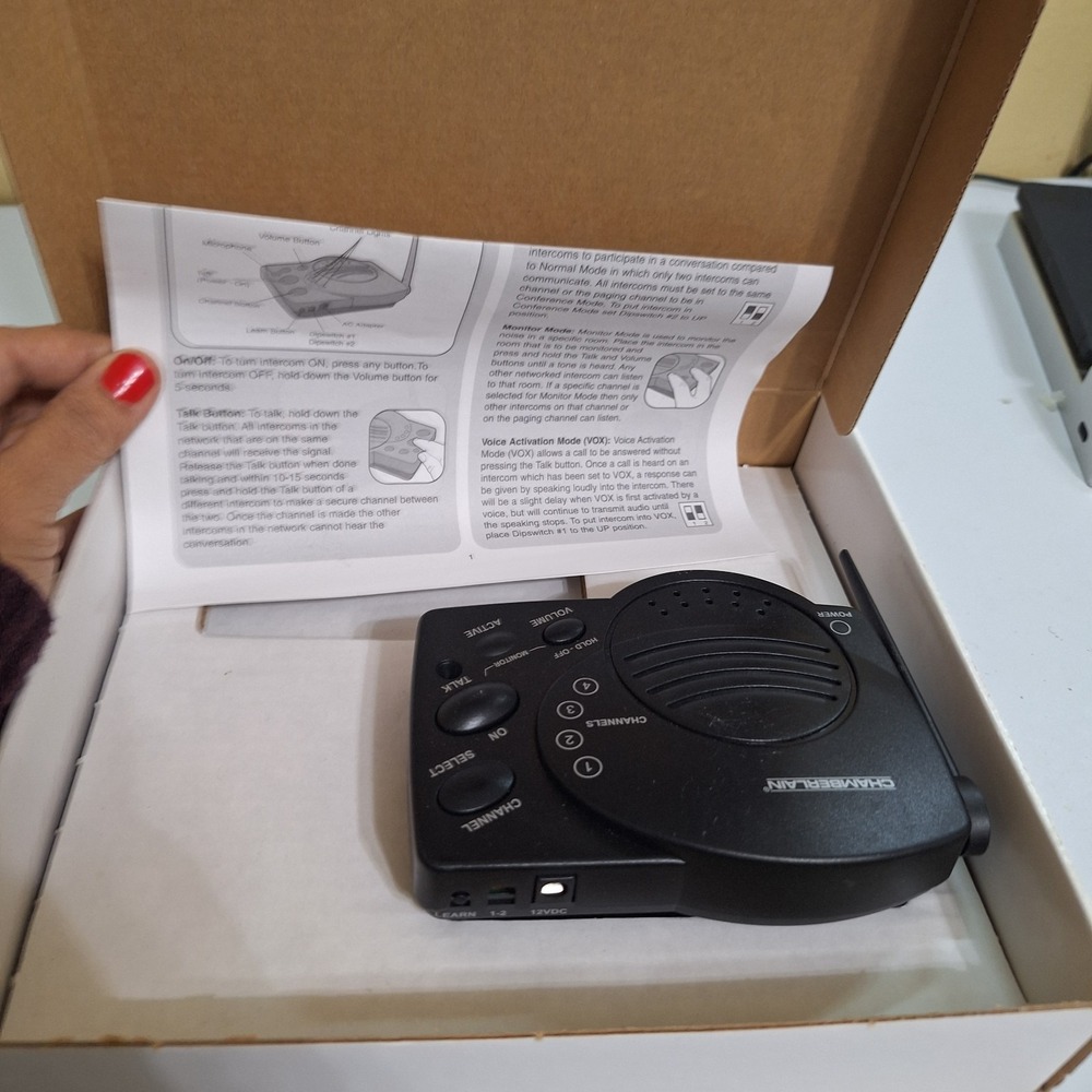 Chamberlain‎ Wireless Portable Intercom 900MHz Single Unit No Pair Incomplete